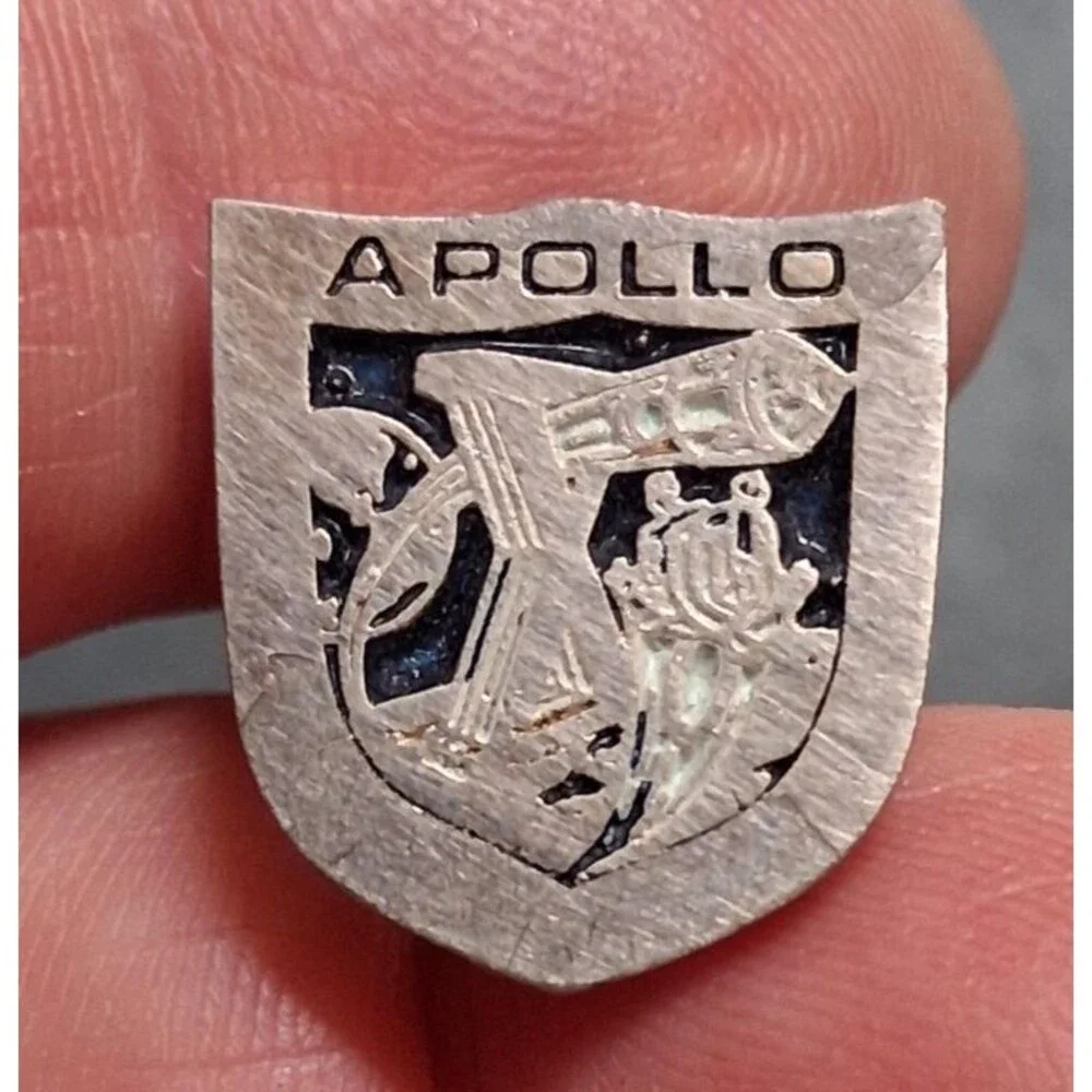 Vintage Apollo 10 Lapel Pin Space Rocket Emblem Badge